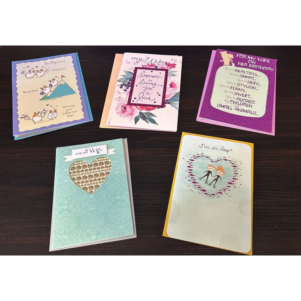 American Greetings Wife Greeting Cards Lot of 5 New Birthday Love Romance